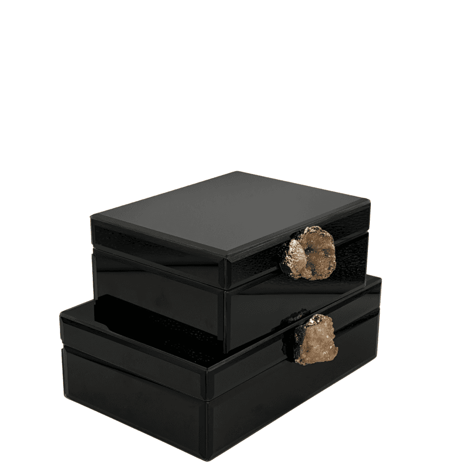 Siyah İkili Kutu Set