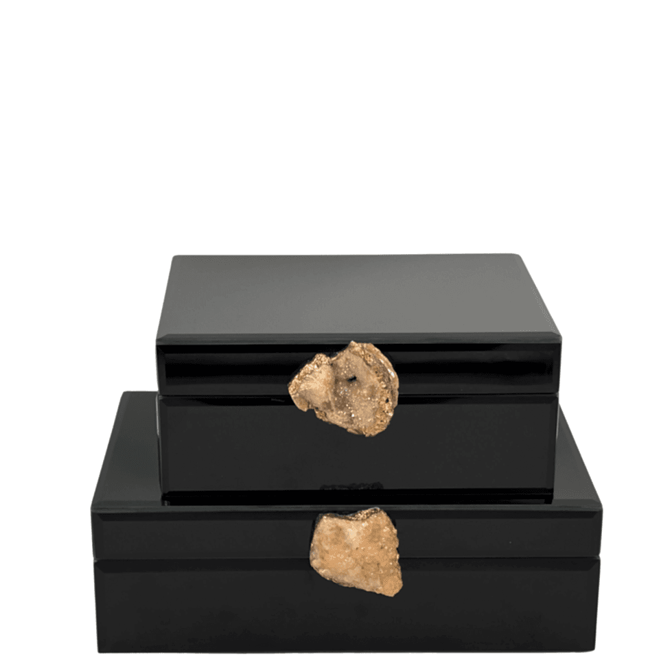 Siyah İkili Kutu Set