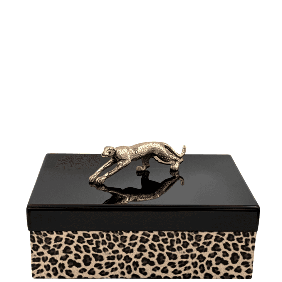 Leopar Kaplanlı Dekoratif Kutu