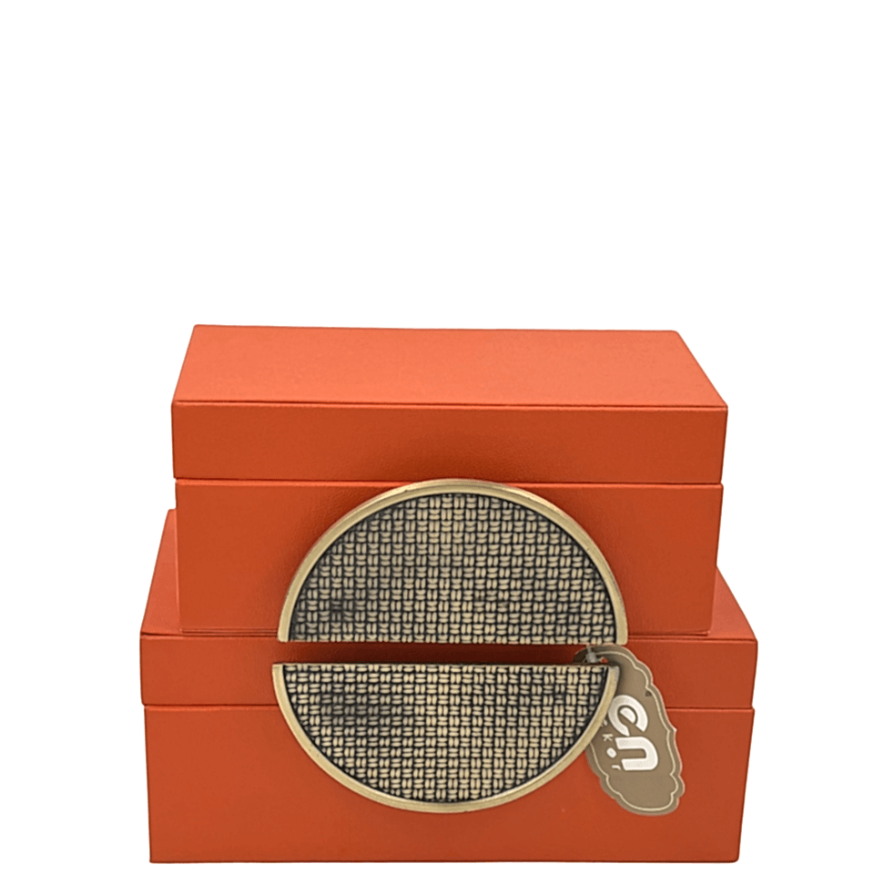 İkili Obje Kutu Hasır Desen