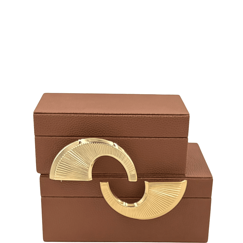 Gerçek Deri İkili Dekoratif Kutu