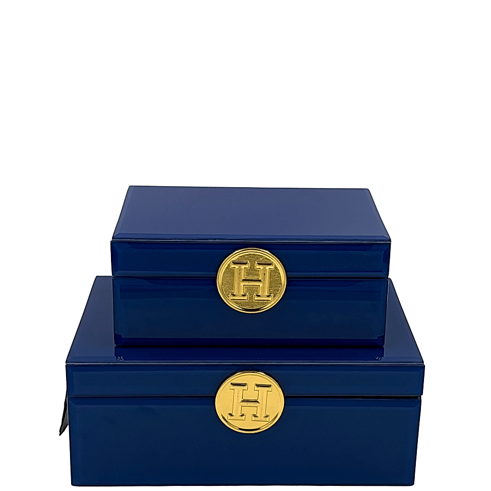 İkili Hermes Cam Dekoratif Kutu