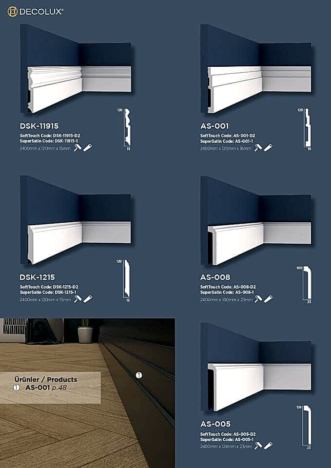 AS 008 Boyanabilir Süpürgelik