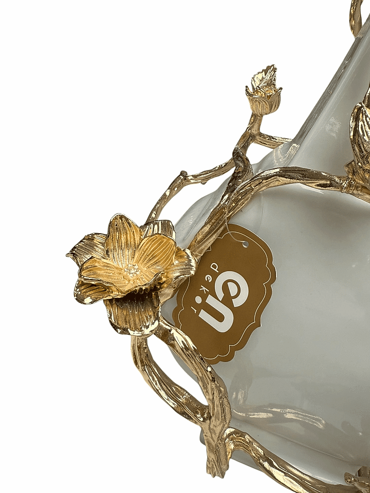 İKİLİ DEKORATİF KUŞLU VAZO