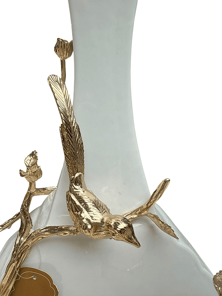 İKİLİ DEKORATİF KUŞLU VAZO