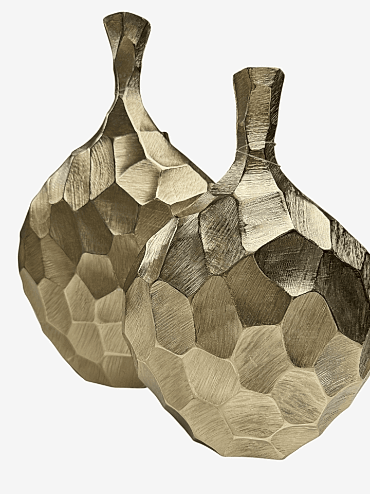 İTHAL DÖKÜM GOLD YUVARLARK YASSI VAZO