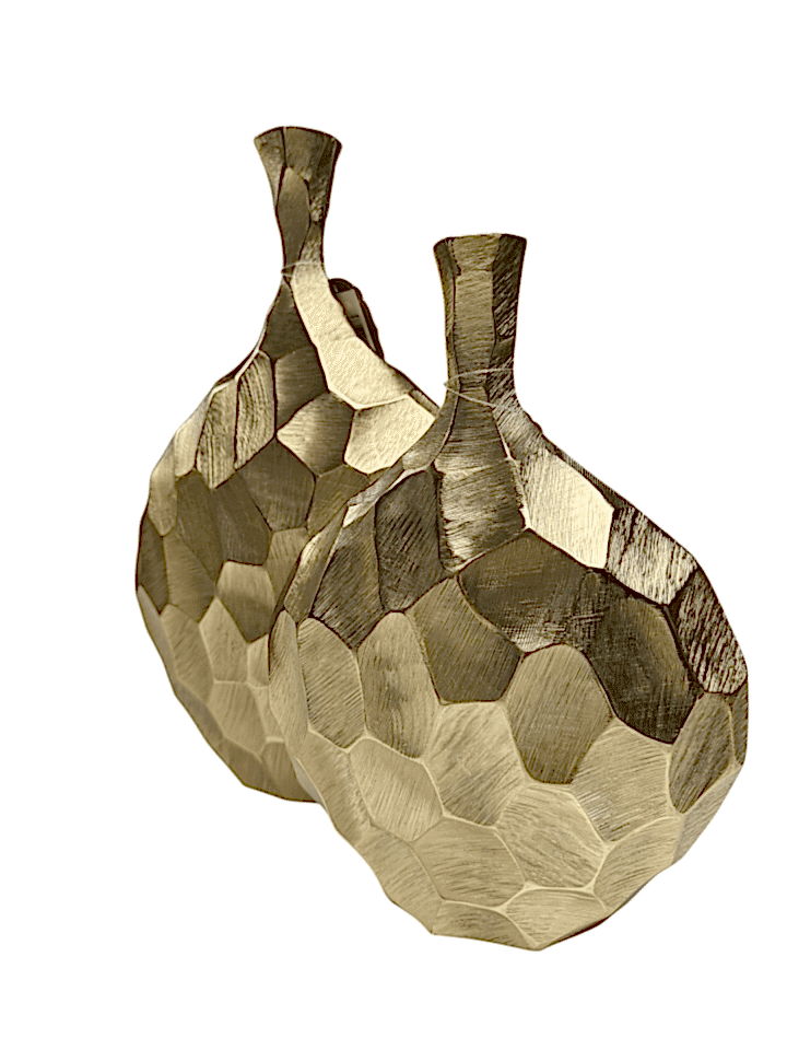 İTHAL DÖKÜM GOLD YUVARLARK YASSI VAZO