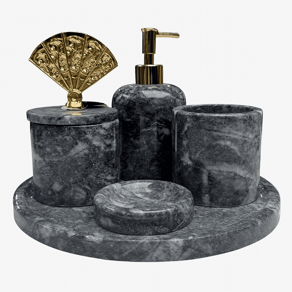 BURSA SİYAHI BANYO SETİ 7 PARÇA