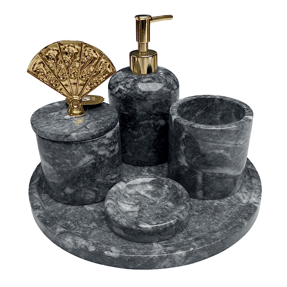 BURSA SİYAHI BANYO SETİ 7 PARÇA