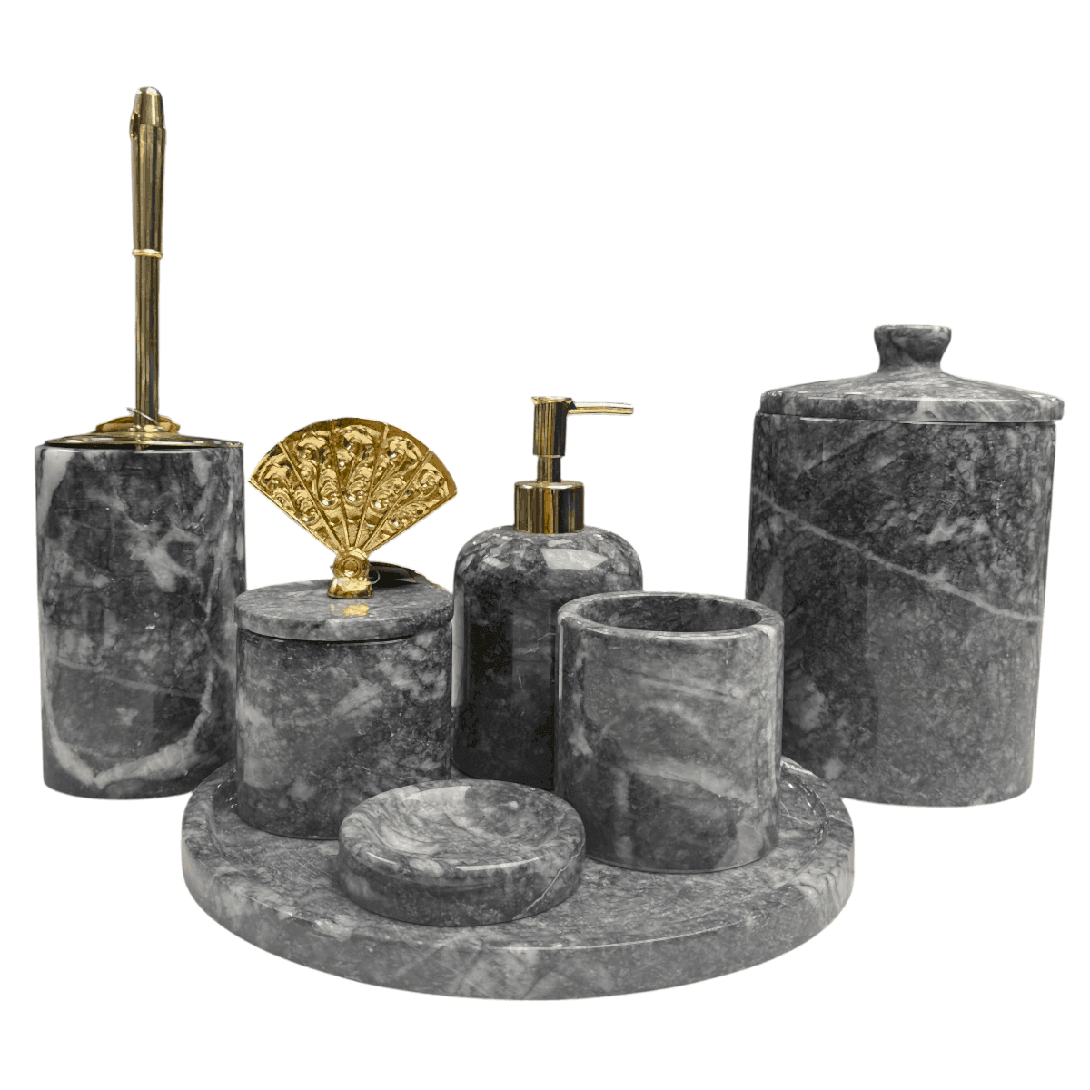 BURSA SİYAHI BANYO SETİ 7 PARÇA