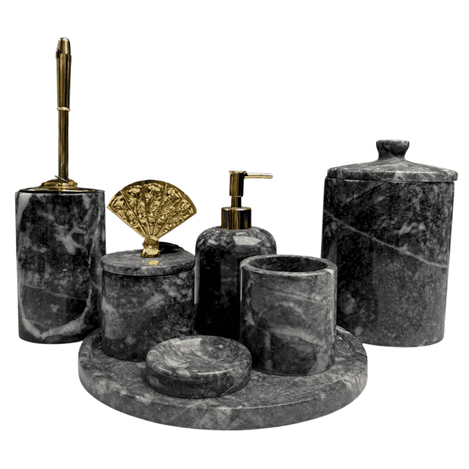 BURSA SİYAHI BANYO SETİ 7 PARÇA