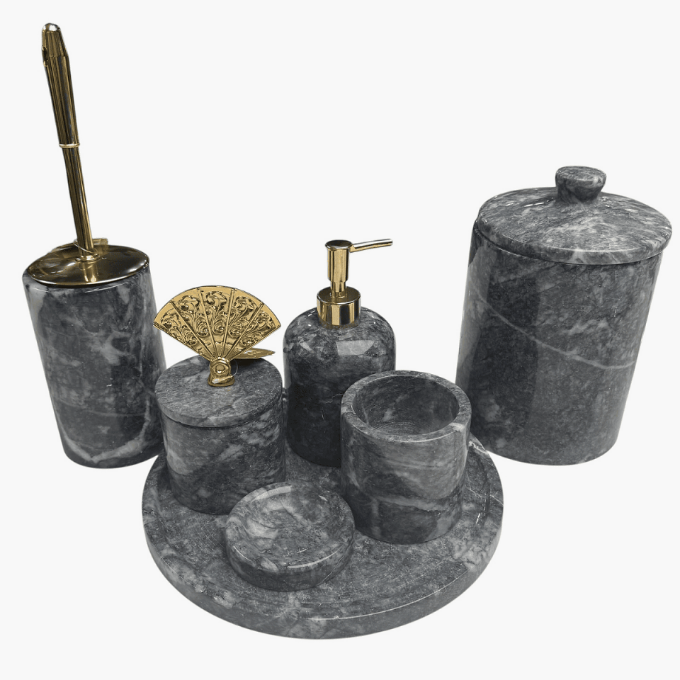 BURSA SİYAHI BANYO SETİ 7 PARÇA