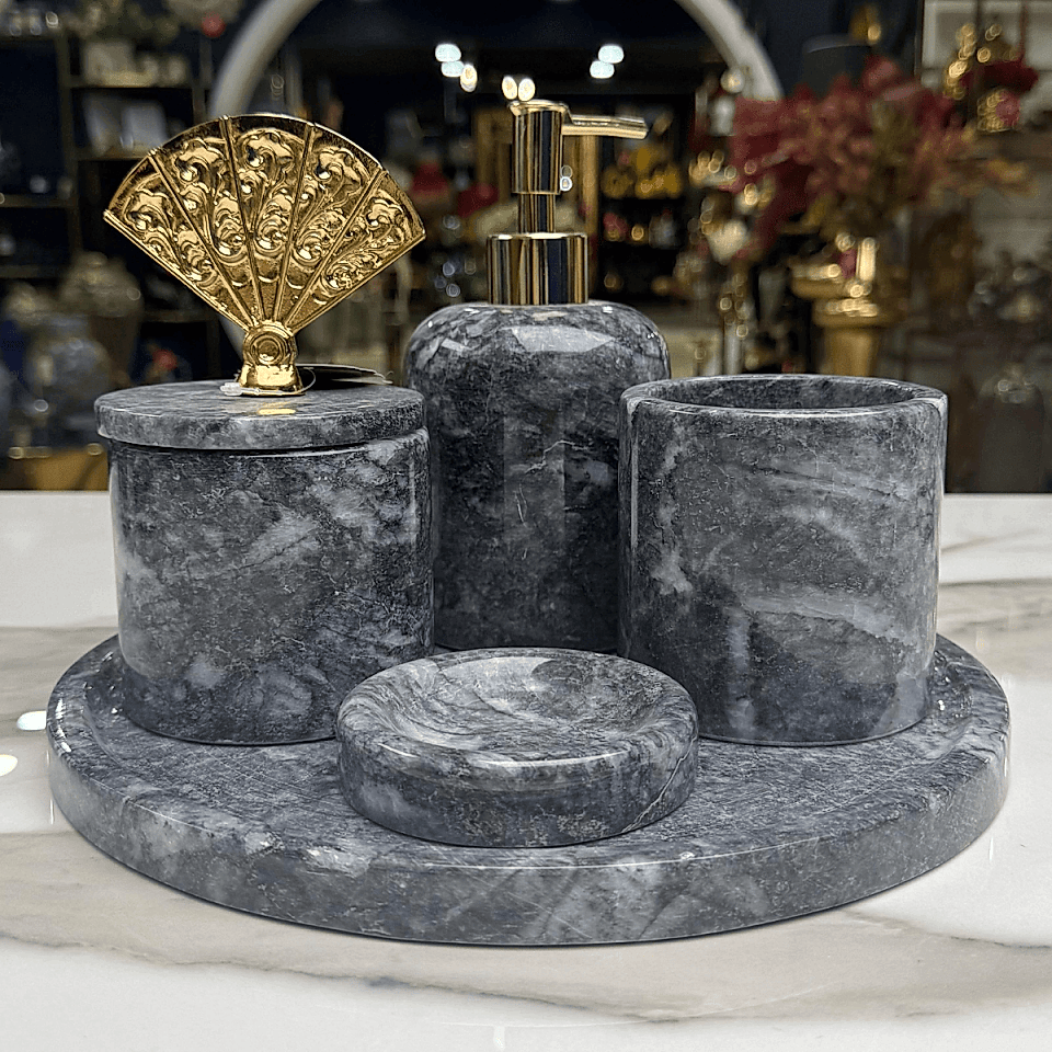 BURSA SİYAHI BANYO SETİ 7 PARÇA