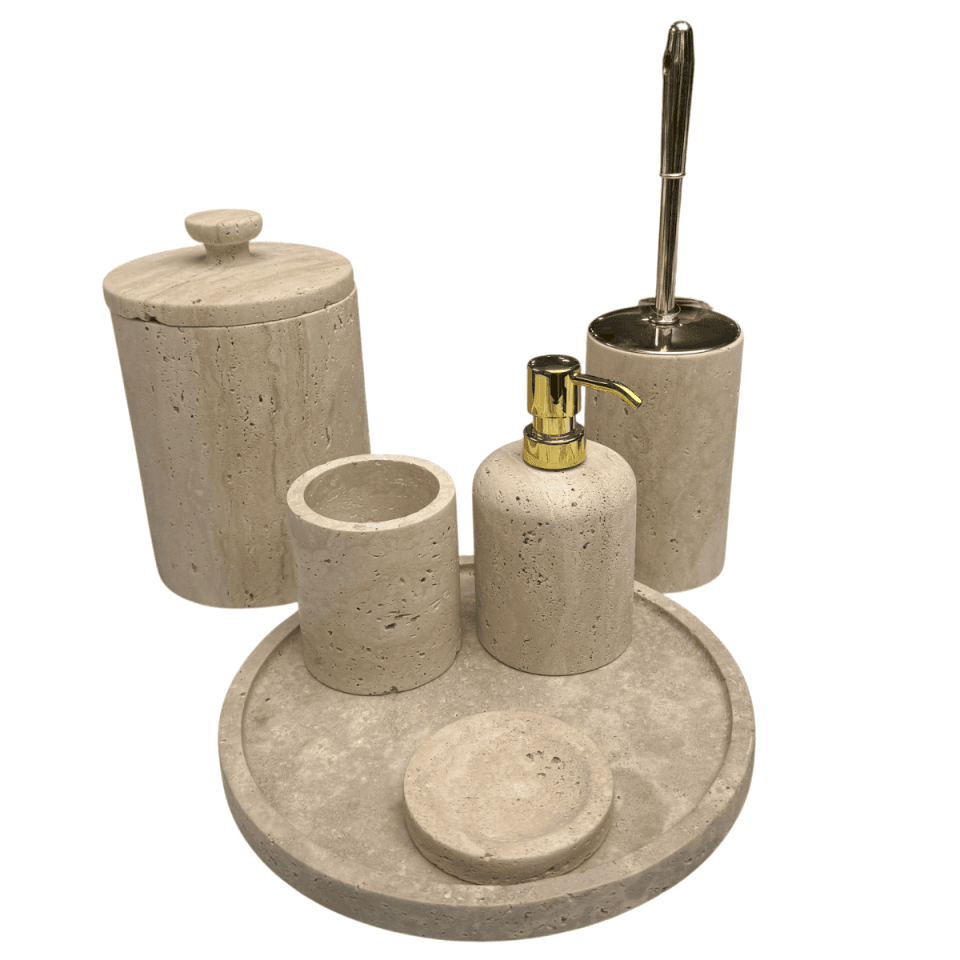 7 PARÇA TRAVERTEN BANYO SETİ