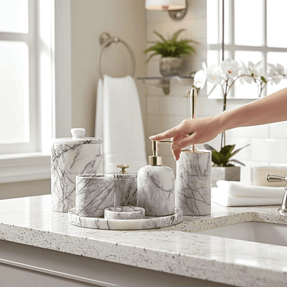 MERMER BANYO SETİ 7 PARÇA