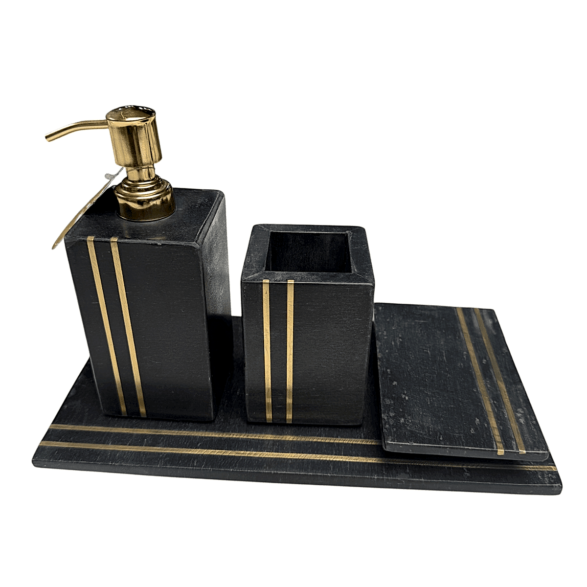 İTHAL BANYO SETİ SİYAH 4 PARÇA