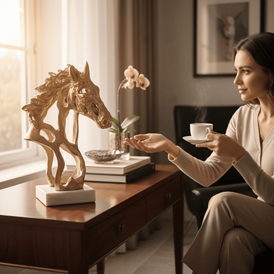 MERMER KAİDELİ AT BÜST GOLD