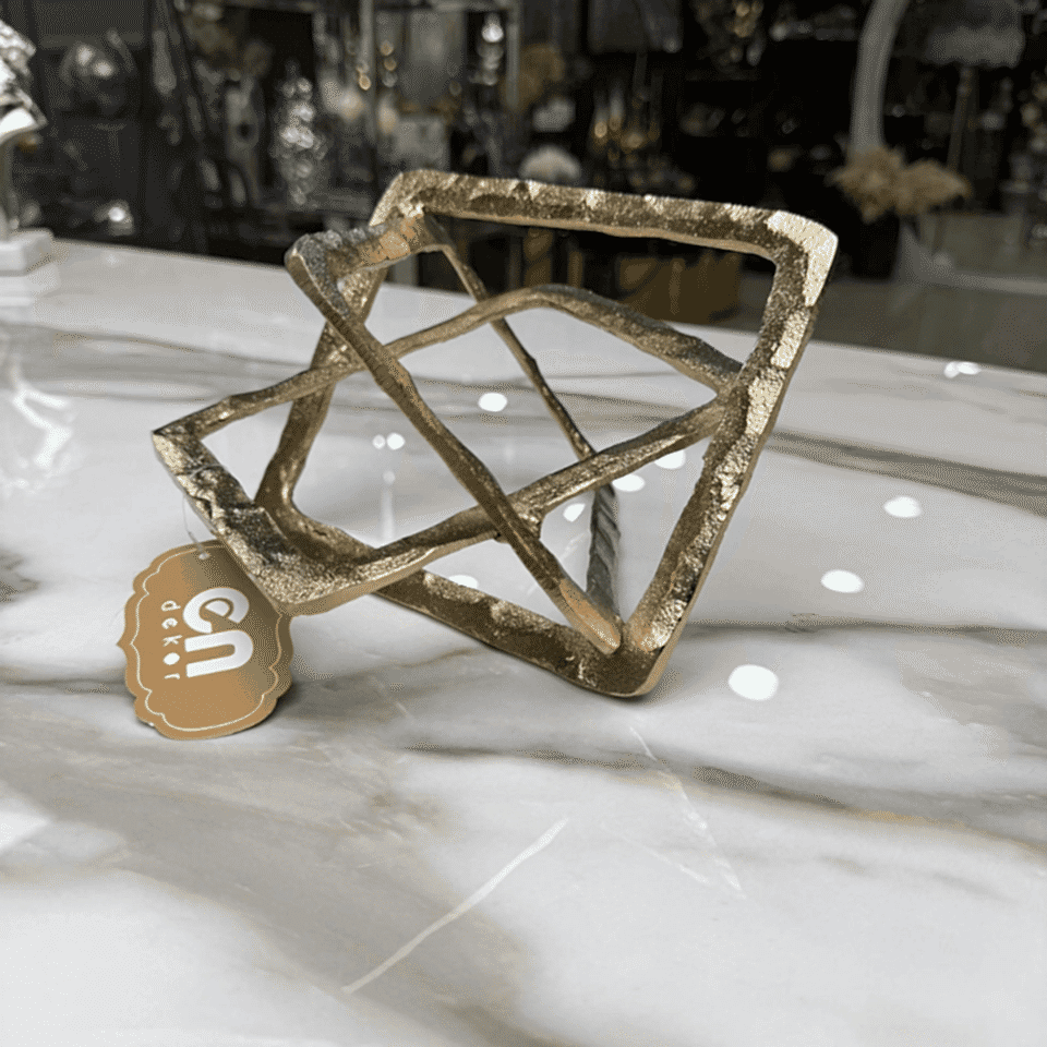 GEOMETRİK GOLD DÖKÜM OBJE 2