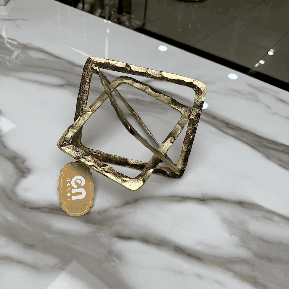 GEOMETRİK GOLD DÖKÜM OBJE 2
