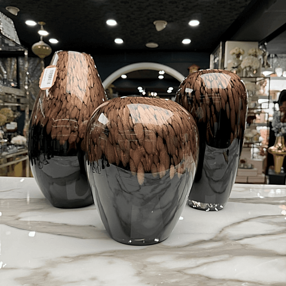 LEOPAR DESEN ROSE VAZO BÜYÜK