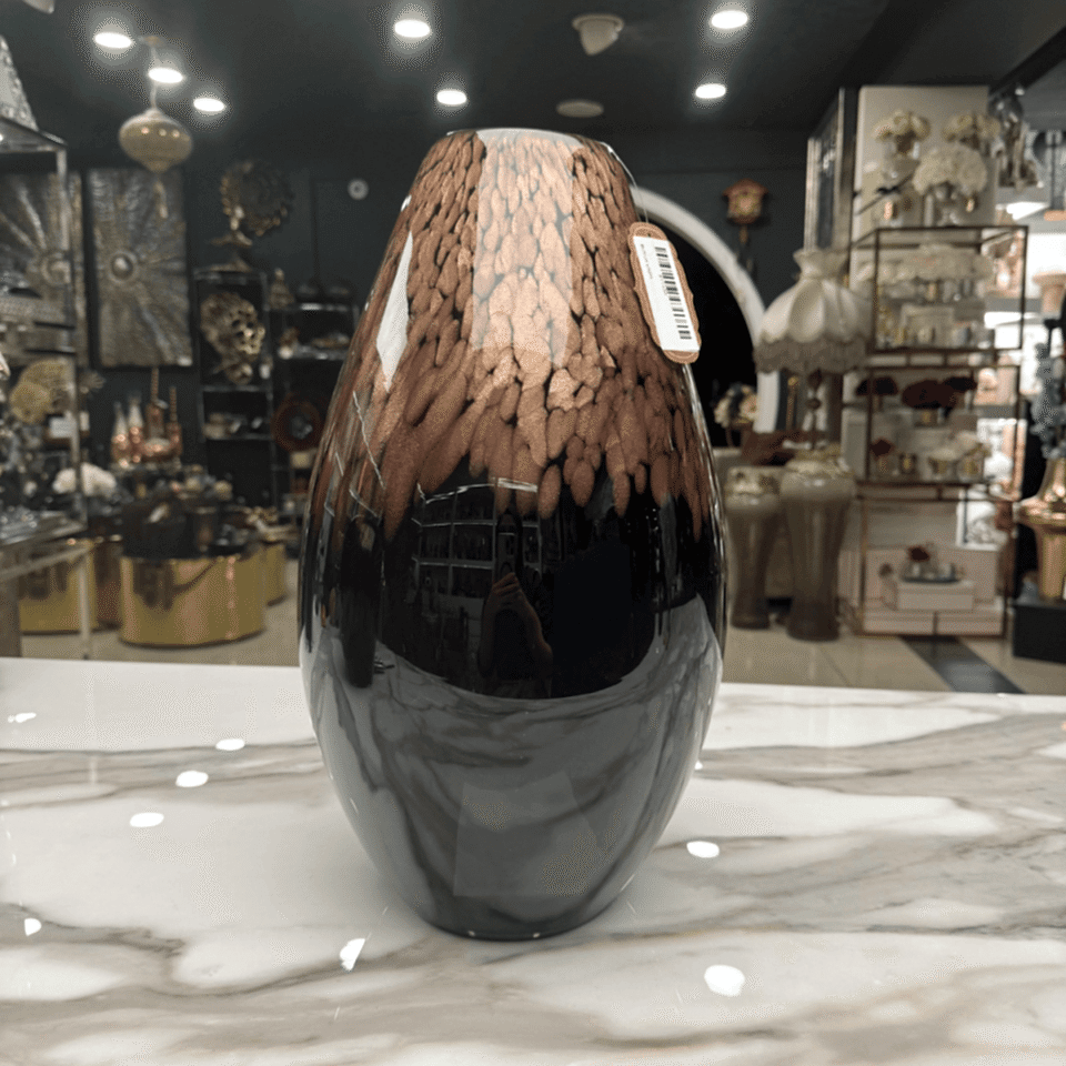 LEOPAR DESEN ROSE VAZO BÜYÜK