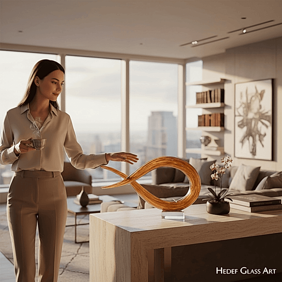 SOYUT CAM OBJE AMBER TURUNCU