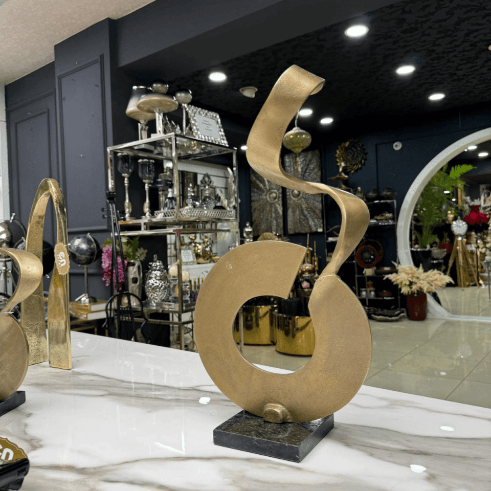 KÜÇÜK MERMER KAİDELİ SOYUT DÖKÜM OBJE