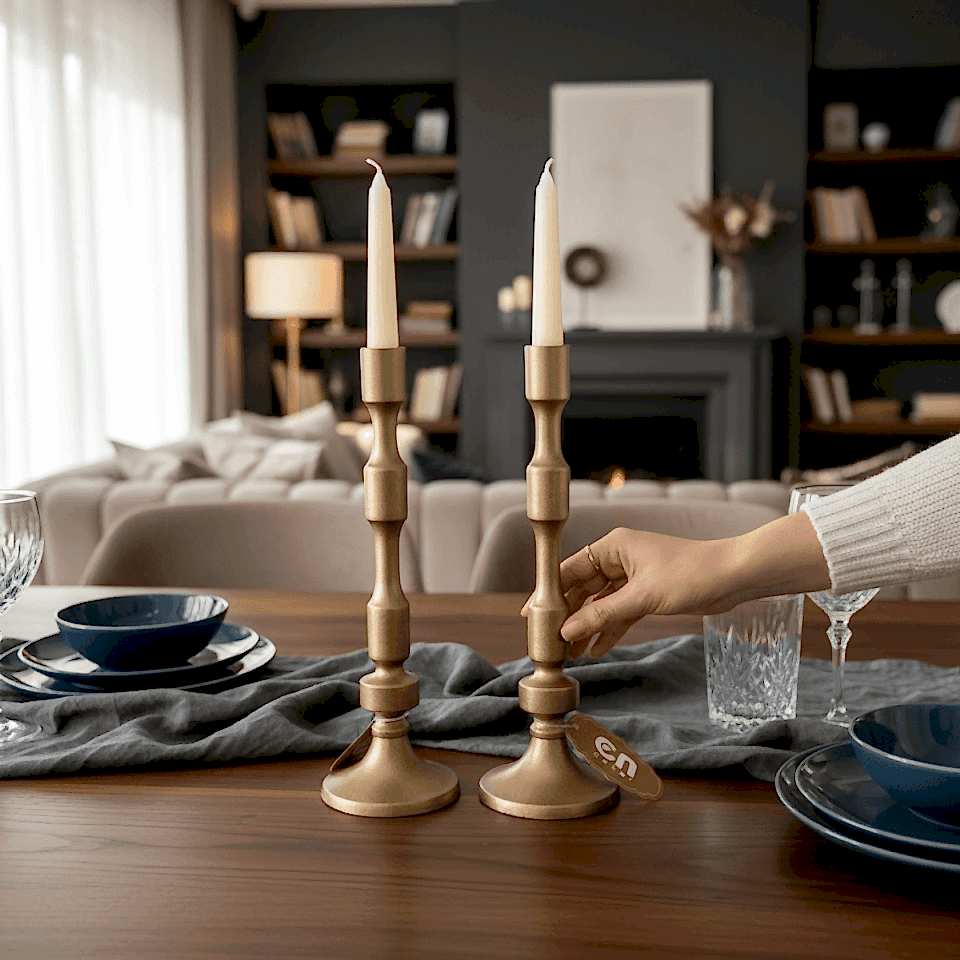 2Lİ DÖKÜM ŞAMDAN SET