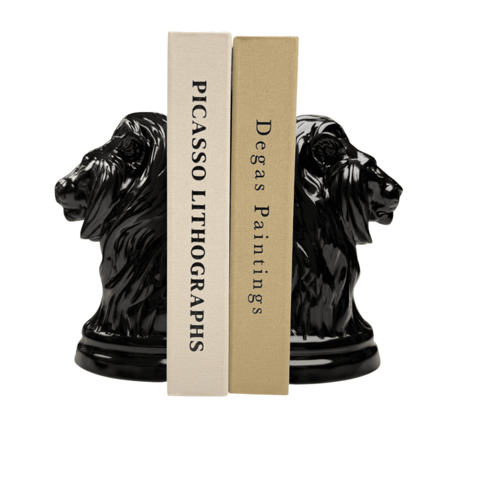 AKRİLİK ASLAN FİGÜRLÜ 2'Lİ KİTAP TUTACAĞI