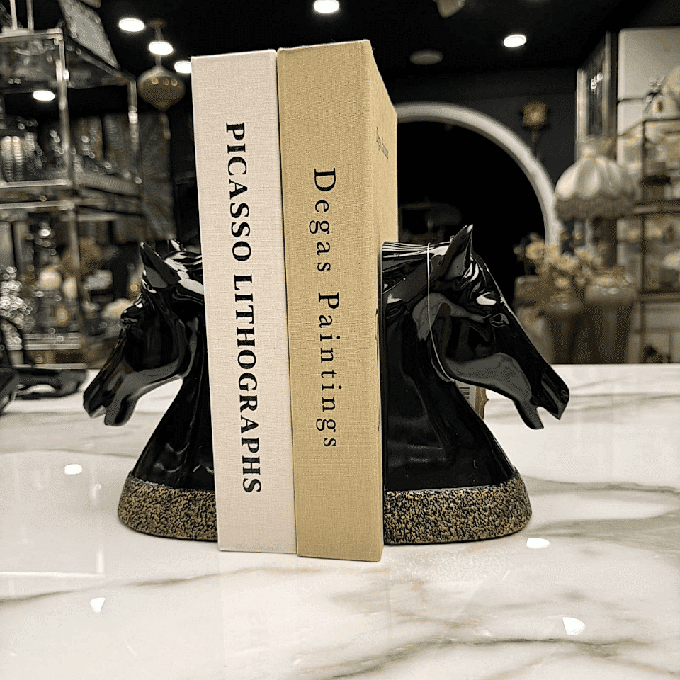 AKRİLİK AT FİGÜRLÜ 2'Lİ KİTAP TUTACAĞI