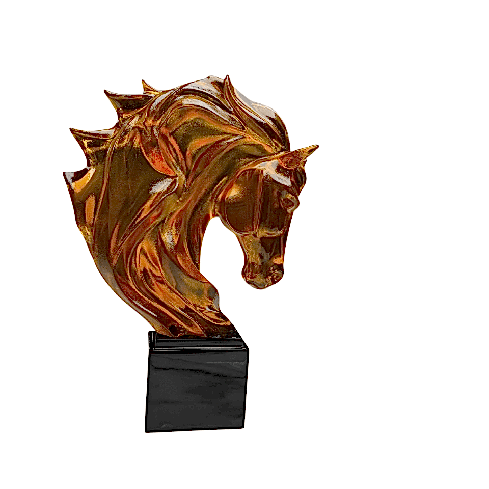 AKRİLİK AT BÜST DEKORATİF OBJE