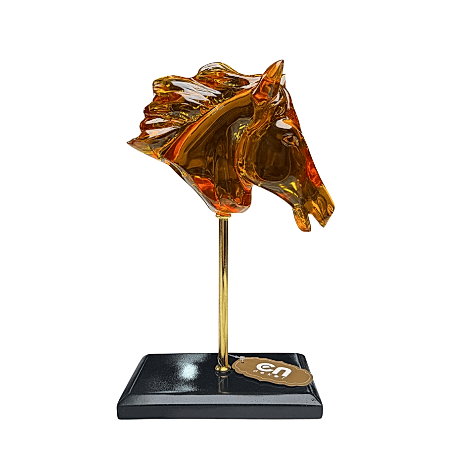 AKRİLİK AT BAŞLI DEKORATİF OBJE