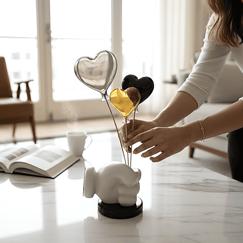 AKRİLİK KALP DEMET OBJE