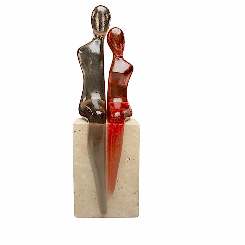 AKRİLİK ÇİFT İNSAN FİGÜRÜ DEKORATİF OBJE