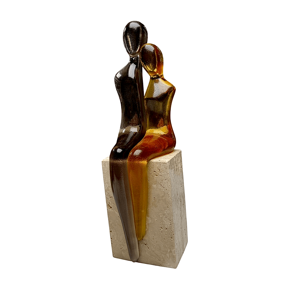 AKRİLİK ÇİFT İNSAN FİGÜRÜ DEKORATİF OBJE