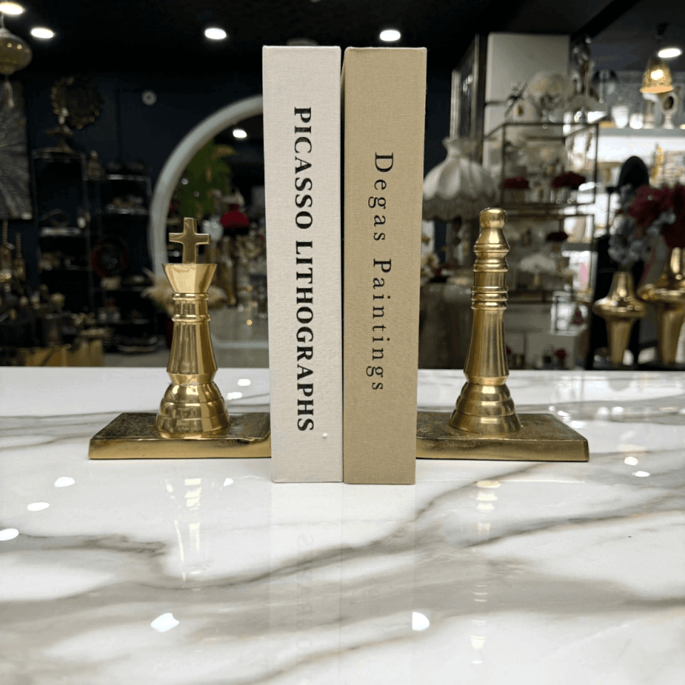 SATRANÇ FİGÜRLÜ 2'Lİ KİTAP TUTUCU