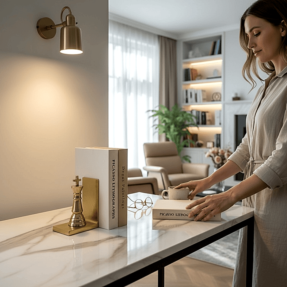 SATRANÇ FİGÜRLÜ 2'Lİ KİTAP TUTUCU