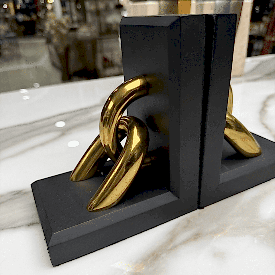 ZİNCİR TASARIMLI 2'Lİ KİTAP TUTUCU