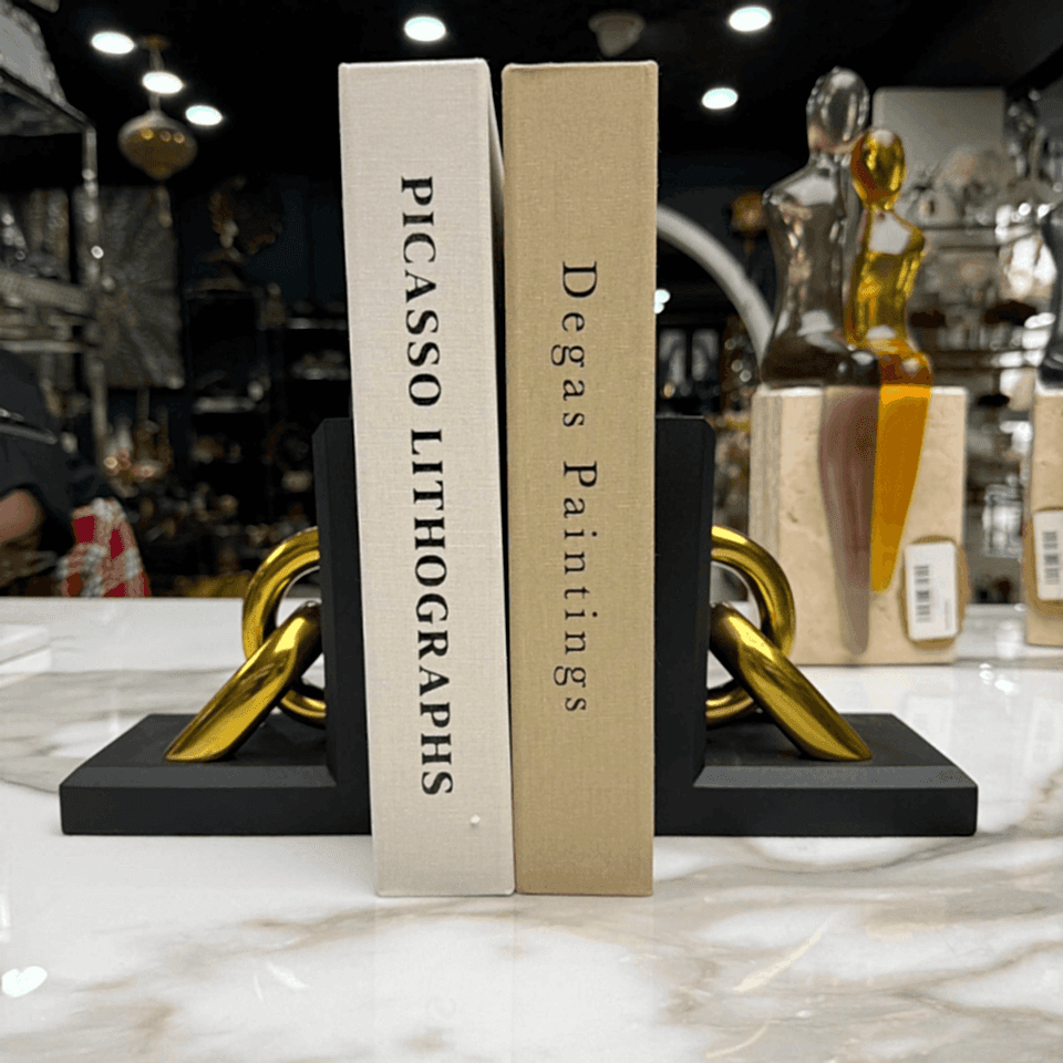 ZİNCİR TASARIMLI 2'Lİ KİTAP TUTUCU