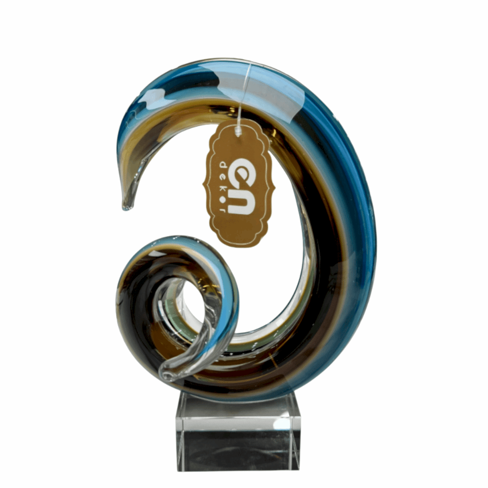 CAM SPİRAL SOYUT DEKORATİF OBJE