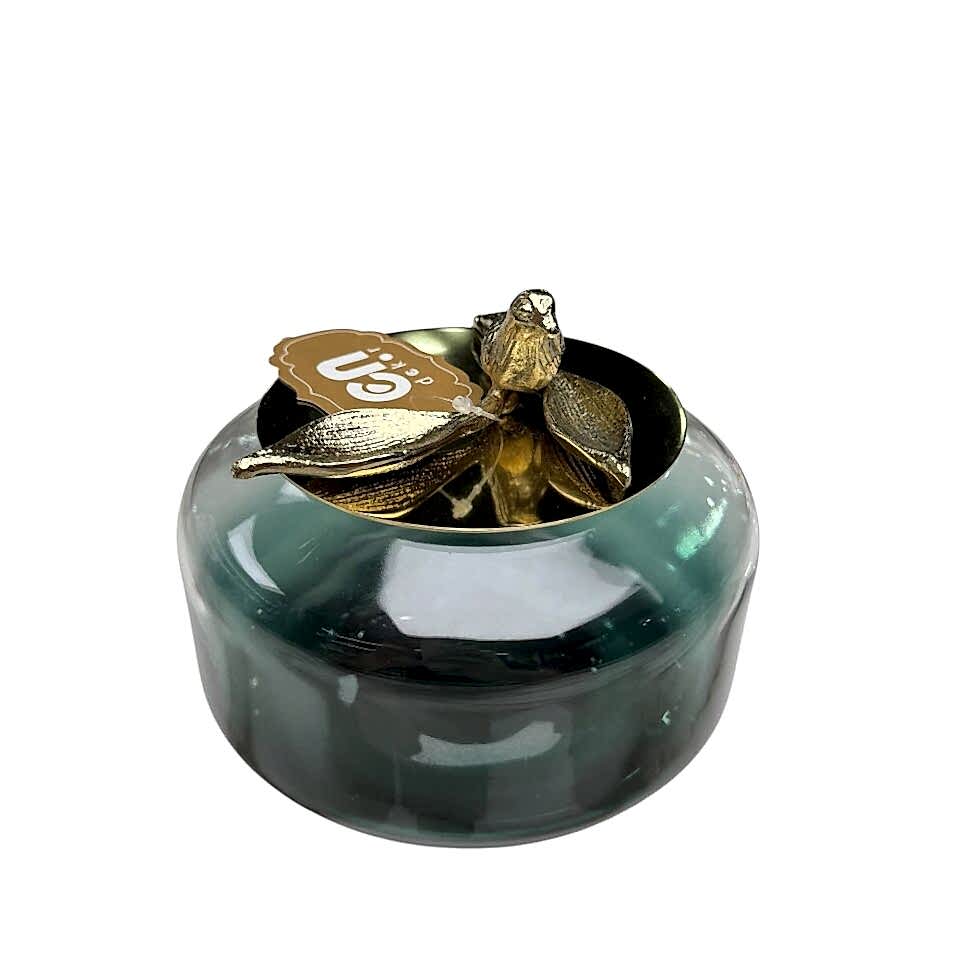 KUŞ FİGÜRLÜ KAPAKLI CAM DEKORATİF KUTU