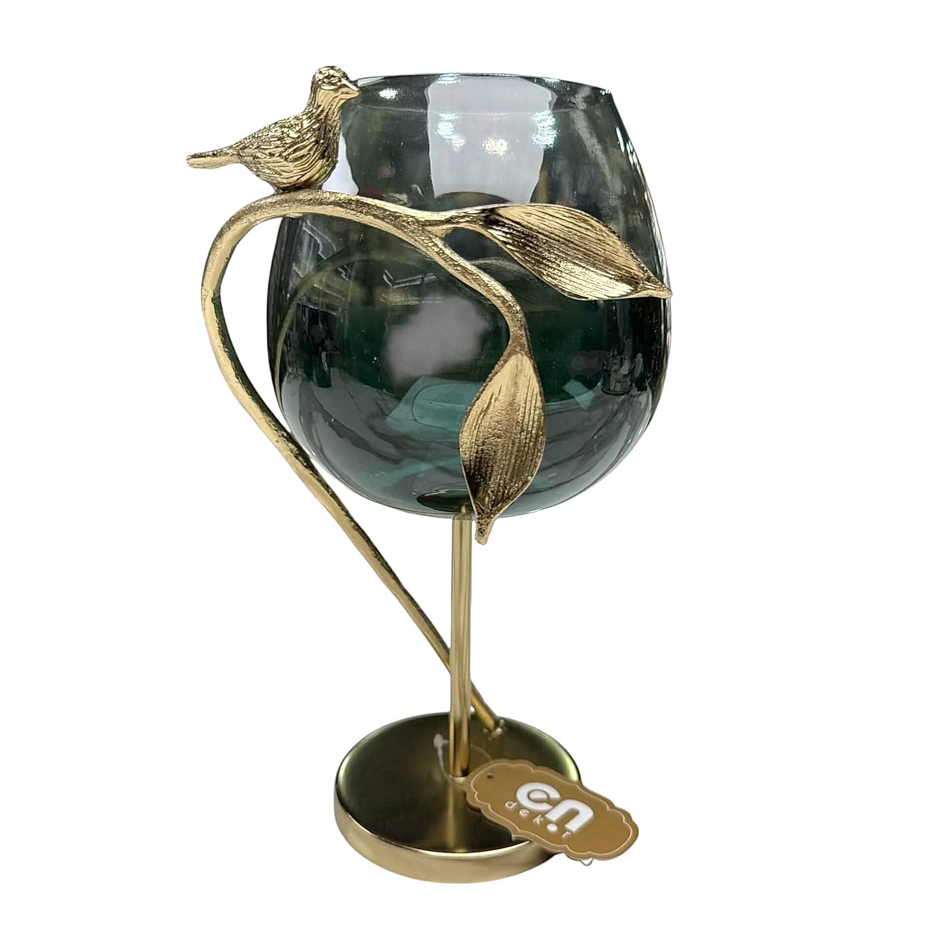 KUŞ FİGÜRLÜ DEKORATİF ŞAMDAN BÜYÜK