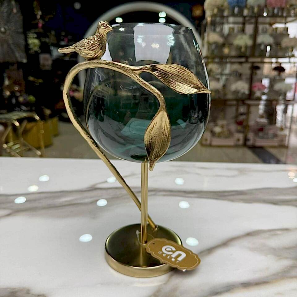 KUŞ FİGÜRLÜ DEKORATİF ŞAMDAN BÜYÜK