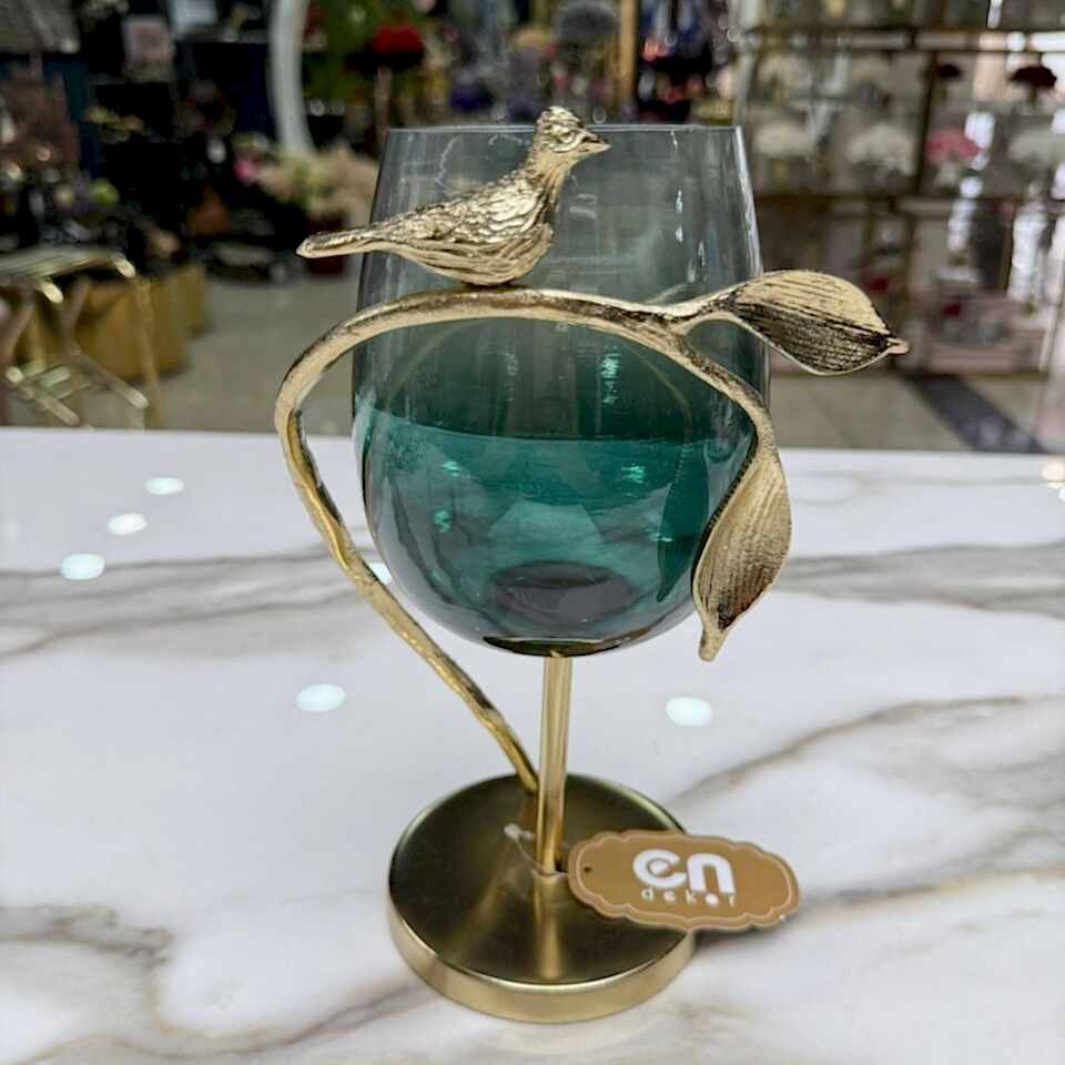 KUŞ FİGÜRLÜ DEKORATİF ŞAMDAN KÜÇÜK