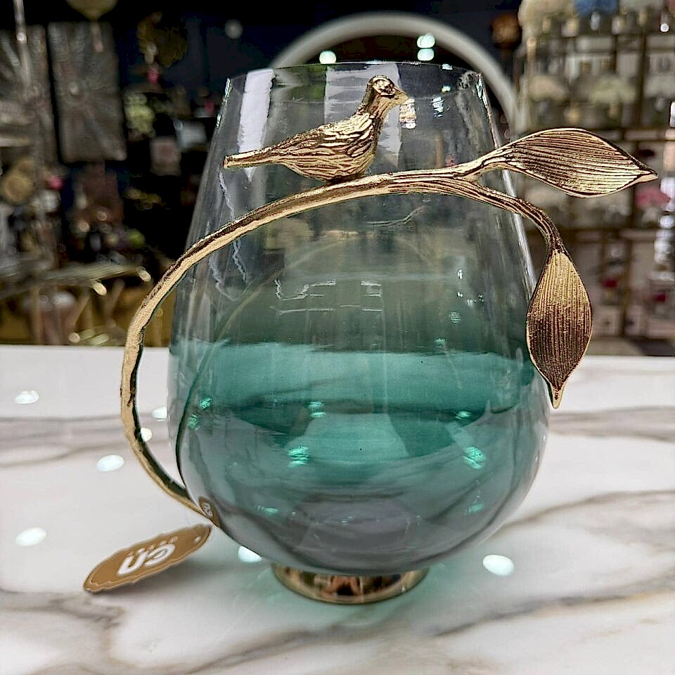 KUŞ FİGÜRLÜ DEKORATİF VAZO