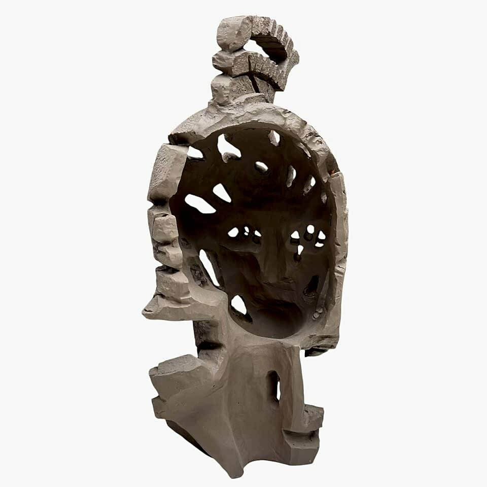 ÇATLAK EFEKTLİ DEKORATİF SAVAŞÇI BÜSTÜ