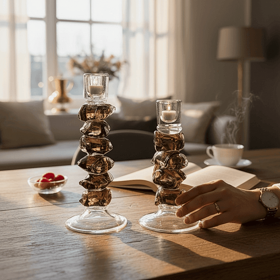 2'Lİ CAM DEKORATİF ŞİŞE