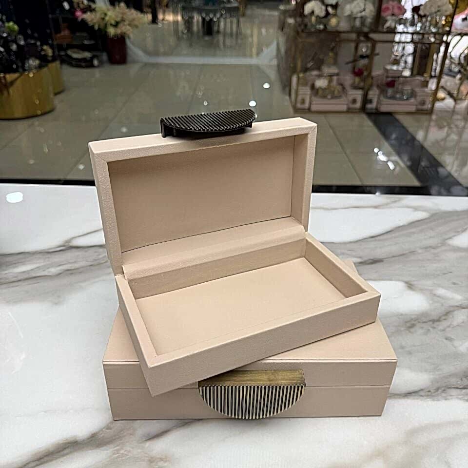 2'Lİ DERİ KUTU KREM