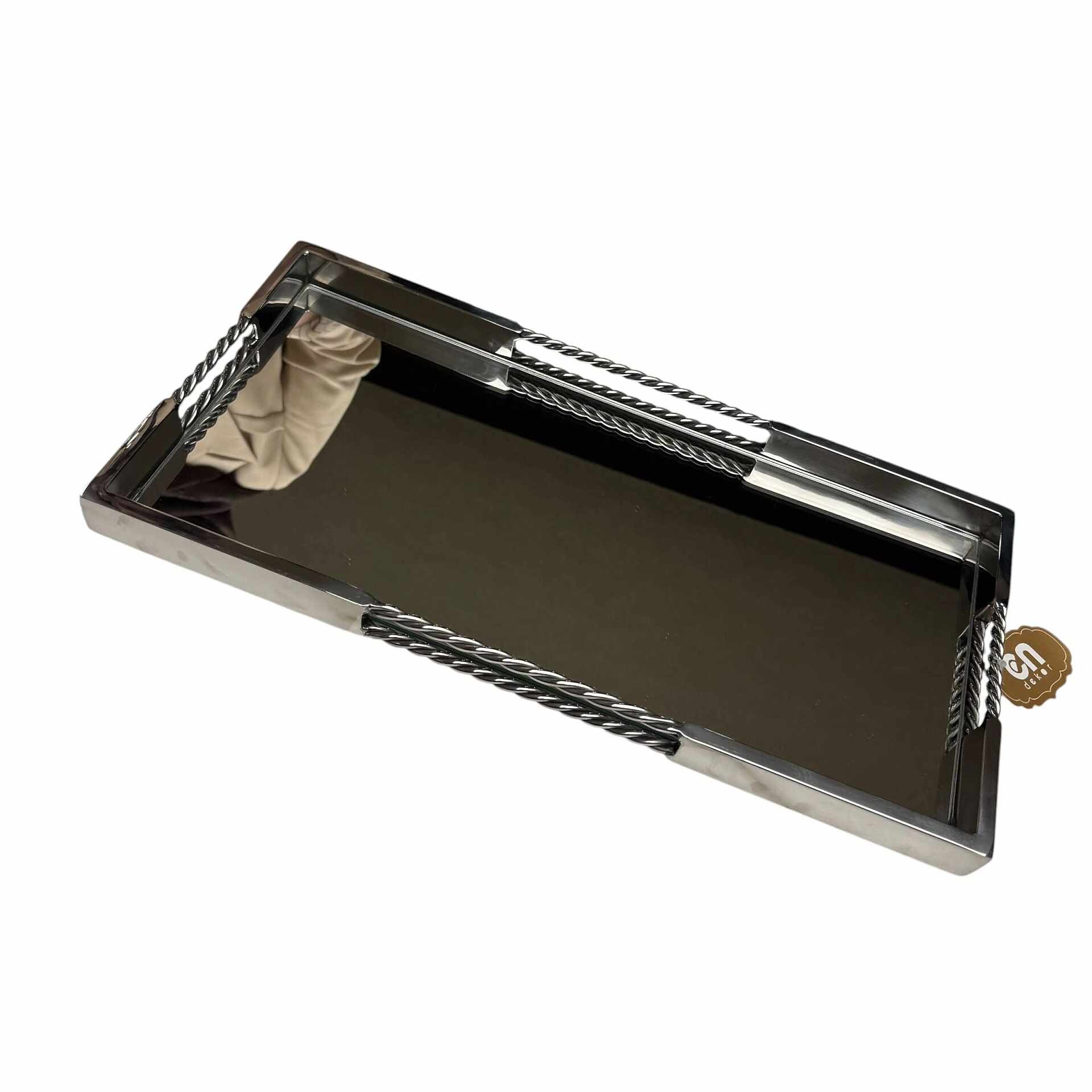 KROM BURMALI KULPLU TEPSİ