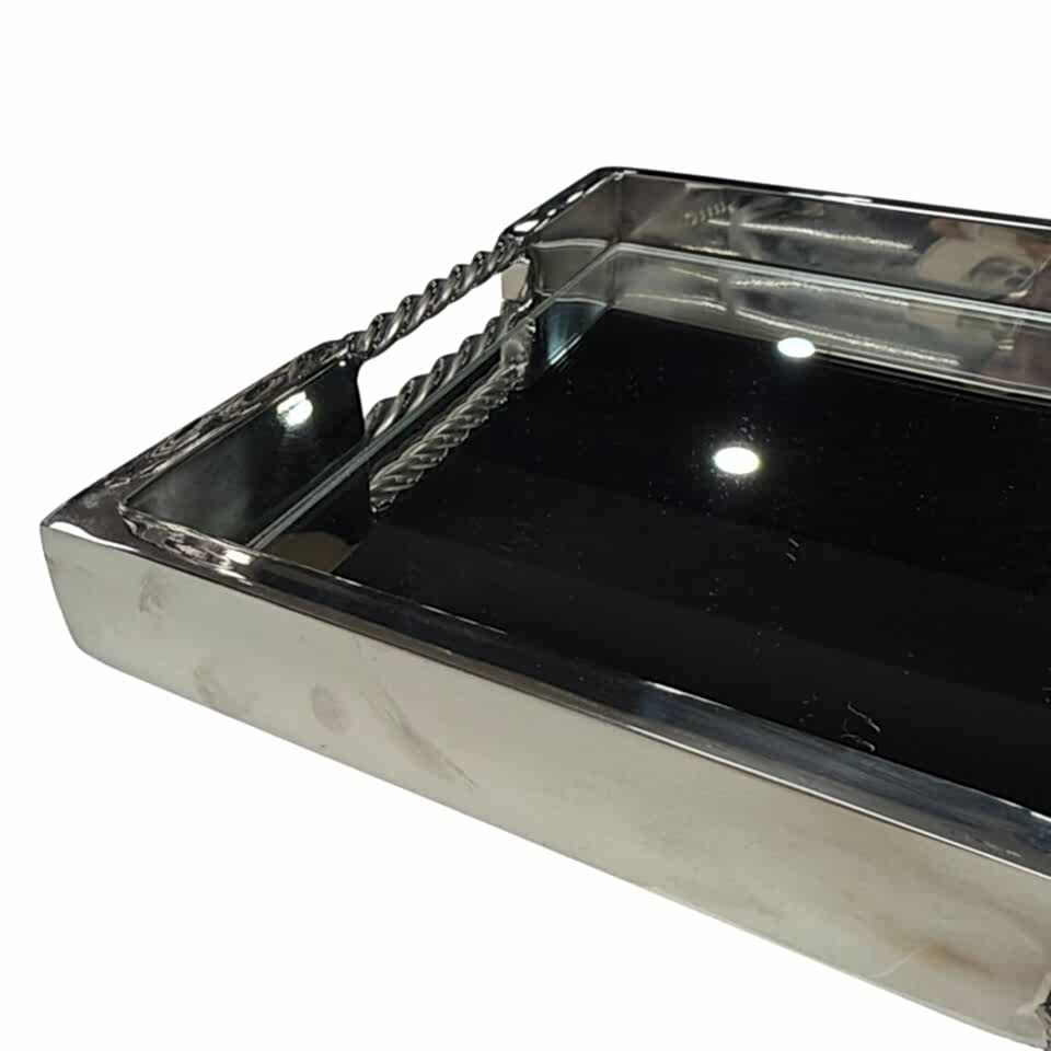 KROM BURMALI KULPLU TEPSİ